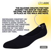Shallow Loafer Non-Slip Heel Socks